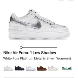 Nike Air Force 1 Low Shadow White Silver